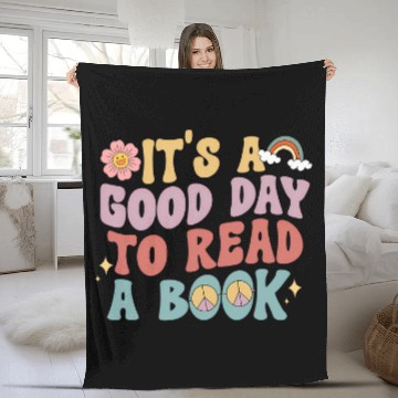 Discover its good day to read book library reading lovers Baseball Tees Fleece Blankets