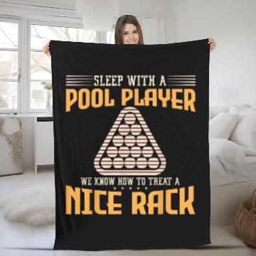 Discover Sleep With A Pool Player Nice Rack Cue Stick Balls Billiard Fleece Blankets