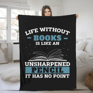Discover Book Reader Funny Book Lover Reading Fleece Blankets