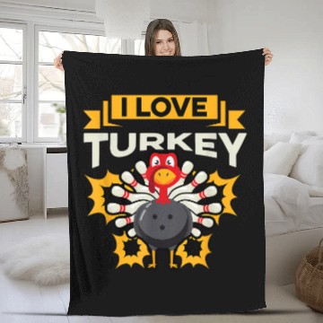Discover Bowling Men Boys Thanksgiving Fleece Blankets