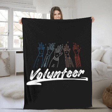 Discover Volunteer Voluntary Volunteering Fleece Blankets