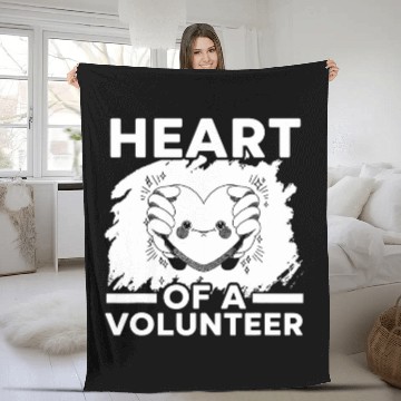 Discover Volunteering Work Helping Hand Volunteer Worker 3 Fleece Blankets