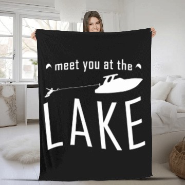 Discover Original Camping Nautical Theme For Boaters Lake Graphic Fleece Blankets