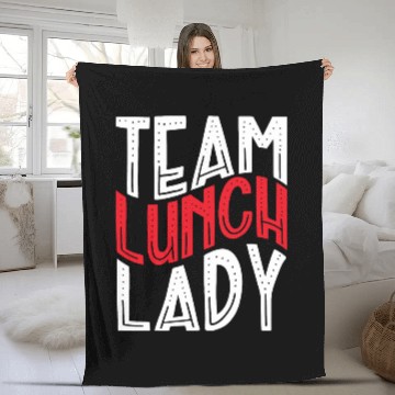 Discover Team Lunch Lady Matching Cafeteria Worker Food Server Baseball Tees Fleece Blankets