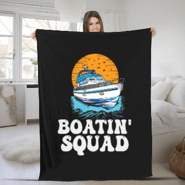 Discover Motorboating Crew Pontoon Boatin Squad Lake Life Boat Parade Baseball Tees Fleece Blankets