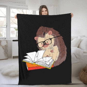 Discover Cute Wildlife Forest Animal Bookworm Book Reading Hedgehog Baseball Tees Fleece Blankets