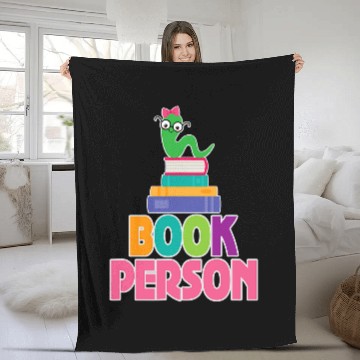 Discover Reading Book Lover Gift Funny Bookworm Fleece Blankets