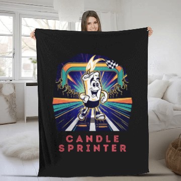Discover CANDLE SPRINTER Running Bold Fleece Blankets
