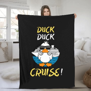 Discover Duck Cruise Boat 8 Zip Fleece Blankets