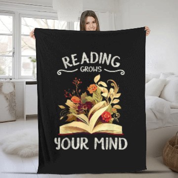 Discover Garden Reading Funny Wildflowers Book Reading 6 Fleece Blankets