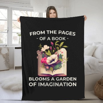 Discover Garden Reading Funny Wildflowers Book Reading 8 Fleece Blankets