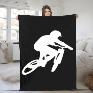 Discover Mountain Bike Bmx Team Fleece Blankets