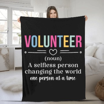 Discover Volunteer Definition Voluntary Worker Volunteering Fleece Blankets