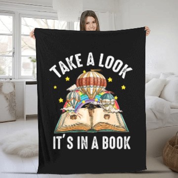 Discover Take A Look Its In A Book Rainbow Reading 2 Baseball Tees Fleece Blankets