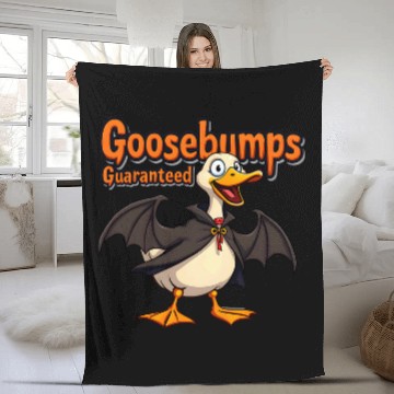 Discover Goosebumps Guaranteed Funny Halloween Fleece Blankets