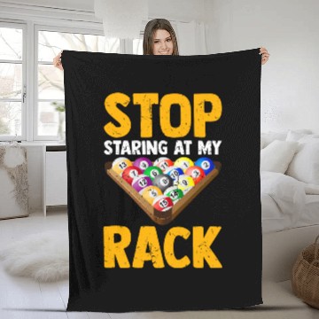 Discover Pool Player Funny Billiard Stop Staring At My Rack Men Fleece Blankets