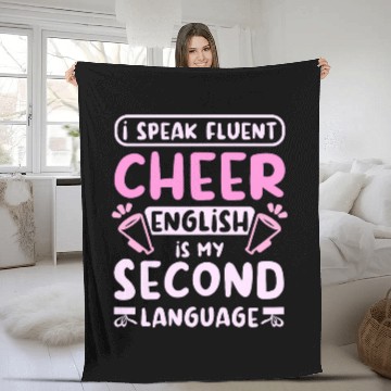 Discover I speak fluent cheer Fleece Blankets