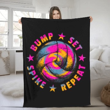 Discover bump set spike repeat volleyball lineman volley volleyball Baseball Tees Fleece Blankets