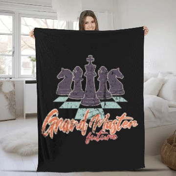 Discover Grandmaster Future challenge retro board game determination Zip Fleece Blankets