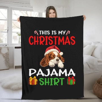 Discover Cute Cavalier King Charles Spaniel Dog This is my Christmas Fleece Blankets