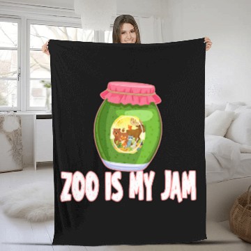 Discover Zoo is my Jam Zookeeper Zoologist Zoological 1 Fleece Blankets