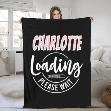 Discover Charlotte Custom Personalized Girls Baby Shower Fleece Blankets