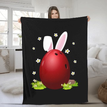 Discover cute bowling easter egg bunny easter day men women Fleece Blankets