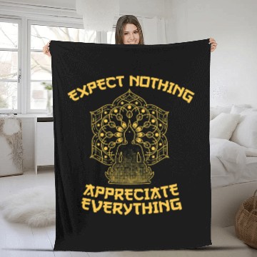 Discover Buddha expect nothing appreciate everything buddhism gift Baseball Tees Fleece Blankets