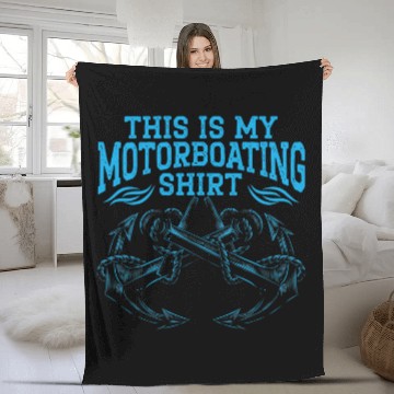 Discover Powerboat Cruise Ship Boating Motorboat Fleece Blankets