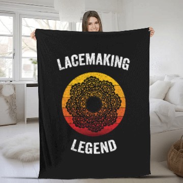Discover Lacemaking Legend vintagess Bobbin Lace Sewing Fleece Blankets