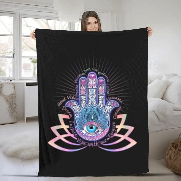 Discover Buddha Dimond Lotus Zen Yoga Buddha dimond Lotus Fleece Blankets