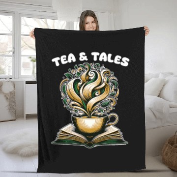 Discover Tea and Tales Reading Tea Book Lover Bookworm Tea Drinker Baseball Tees Fleece Blankets