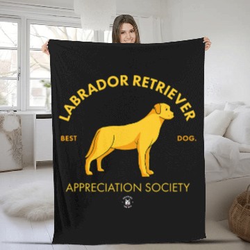 Discover Labrador Retriever Appreciation Society Yellow Lab Fleece Blankets