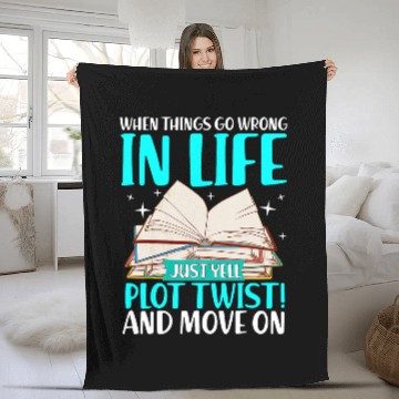 Discover If things go wrong in life simply scream Plot Twist Fleece Blankets