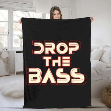 Discover Drop Bass Not Bombs Bold Statement Imagery Fleece Blankets