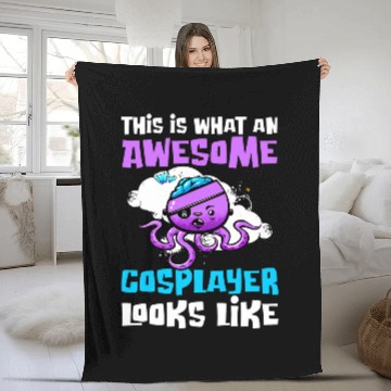 Discover Awesome Cosplayer Looks Like Character Cosplay Zip Fleece Blankets