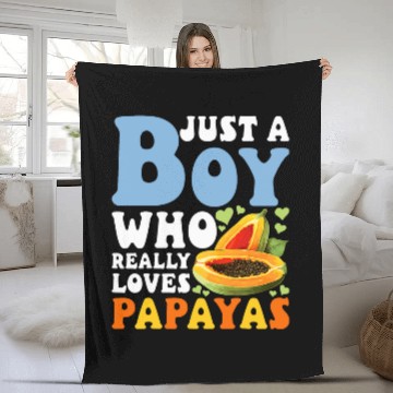 Discover Papaya Lover Just A Boy Who Really Loves Papayas Funny Baseball Tees Fleece Blankets