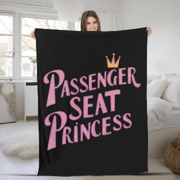 Discover Passenger Seat Princess Girlfriend Passenger Princess Zip Fleece Blankets