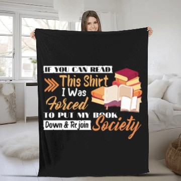 Discover Put My Book Down Rejoin Society Funny Reader Book Lover Baseball Tees Fleece Blankets