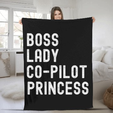 Discover Passenger Princess Funny Girls Trip Summer Copilot 2 Fleece Blankets