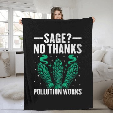 Discover Funny Smudging Feather Smudge Native American Ritual Sage 1 Zip Fleece Blankets