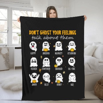 Discover Halloween School Counselor Dont ghostss Your Feeling Teacher Zip Fleece Blankets