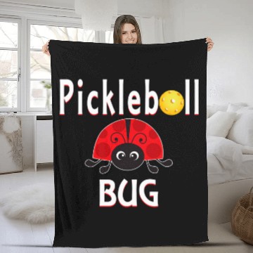 Discover Pickleball Bug Funny Ladybug Fleece Blankets