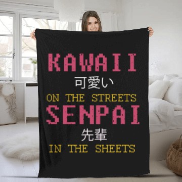 Discover Kawaii On The Streets And Senpai In The Sheets Baseball Tees Fleece Blankets
