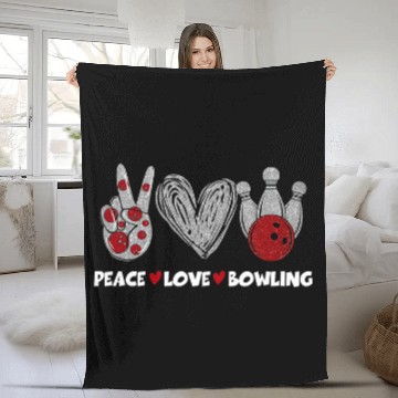 Discover Peace Love Bowling Sublimation Baseball Tees Fleece Blankets