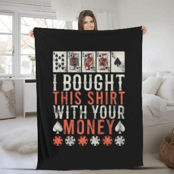 Discover Gambling Pokers Gaming Icon Card Player 2 Fleece Blankets