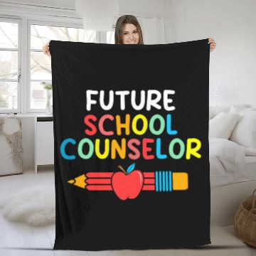 Discover Future School Counselor Guidance Counseling Counselors Fleece Blankets