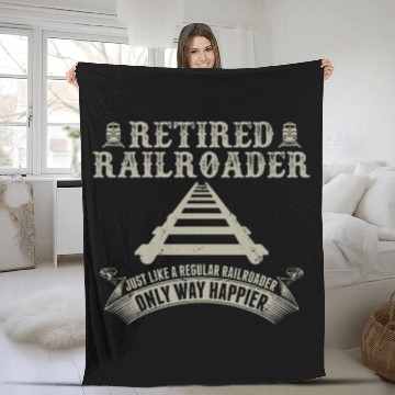 Discover Funny Railway Retired Locomotive Graphic for Train Lover Baseball Tees Fleece Blankets
