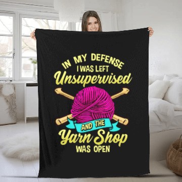 Discover In My Defense I Was Left Unsupervised The Yarn Store Zip Fleece Blankets