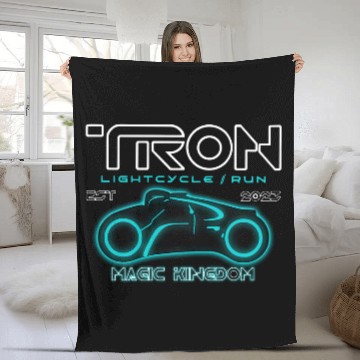 Discover Disney Tron Lightcycle Run Ride Fleece Blankets, Tron Lightcylce Run Magic Kingdom Fleece Blankets